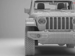 Jeep Wrangler Rubicon 4 Door 2018 3D Model