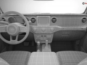 Jeep Wrangler Rubicon 4 Door 2018 3D Model