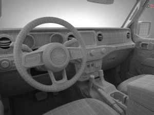 Jeep Wrangler Rubicon 4 Door 2018 3D Model