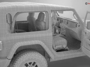Jeep Wrangler Rubicon 4 Door 2018 3D Model