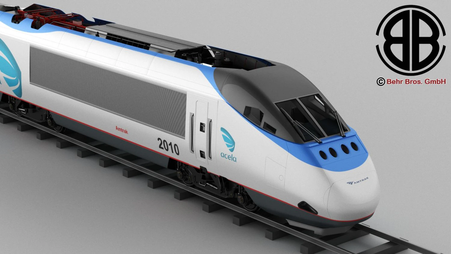 Acela Express 3D Model .c4d .max .obj .3ds .fbx .stl .blend 