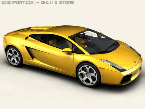 lamborghini gallardo 3D Model .c4d .max .obj .3ds .fbx .stl .blend 