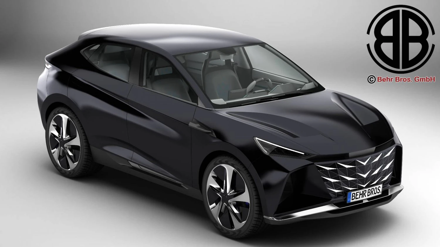 Generic Future EV SUV 3D Model .c4d .max .obj .3ds .fbx .stl .blend 