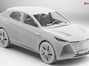 Generic Future EV SUV 3D Model