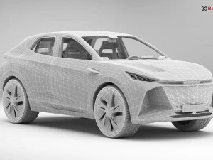Generic Future EV SUV 3D Model