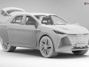 Generic Future EV SUV 3D Model
