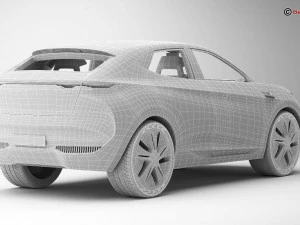 Generic Future EV SUV 3D Model