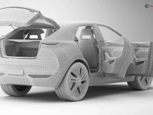 Generic Future EV SUV 3D Model