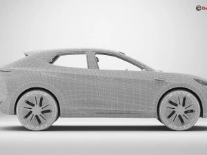 Generic Future EV SUV 3D Model
