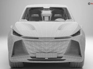Generic Future EV SUV 3D Model
