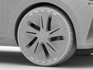 Generic Future EV SUV 3D Model