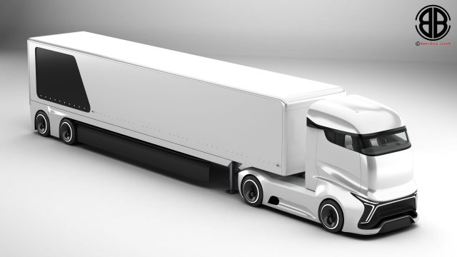 Generic Future Truck EV Model 3D .c4d .max .obj .3ds .fbx .stl .blend 