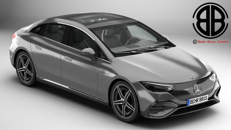 Mercedes EQE 2023 Model 3D .c4d .max .obj .3ds .fbx .stl .blend
