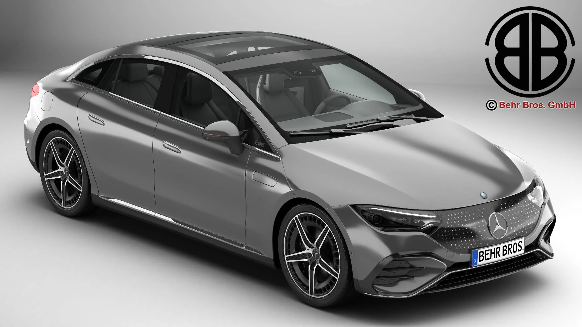 Mercedes EQE 2023 3D Model .c4d .max .obj .3ds .fbx .stl .blend 