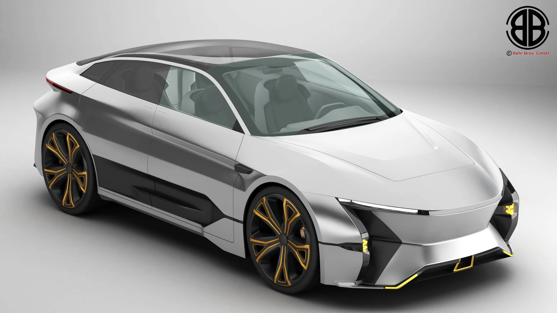 Generic Future EV SUV 2050 3D Model .c4d .max .obj .3ds .fbx .stl .blend 