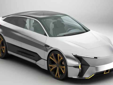 SUV elettrico del futuro generico 2050 Modello 3D