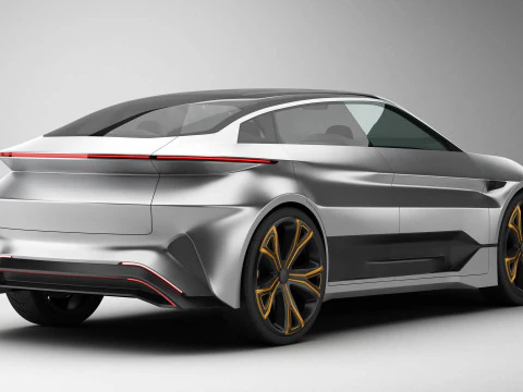Generic Future EV SUV 2050 3D Model