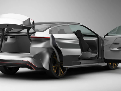 Generic Future EV SUV 2050 3D Model