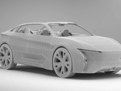 Generic Future EV SUV 2050 3D Model