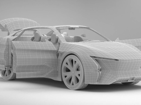 Generic Future EV SUV 2050 Modello 3D