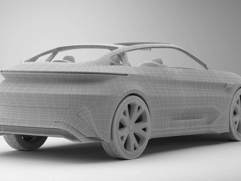 Generic Future EV SUV 2050 3D Model