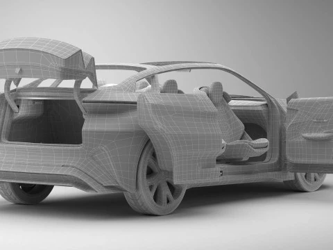 Generic Future EV SUV 2050 3D Model