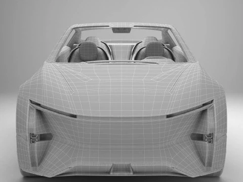 Generic Future EV SUV 2050 3D Model