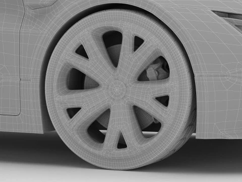 Generic Future EV SUV 2050 3D Model