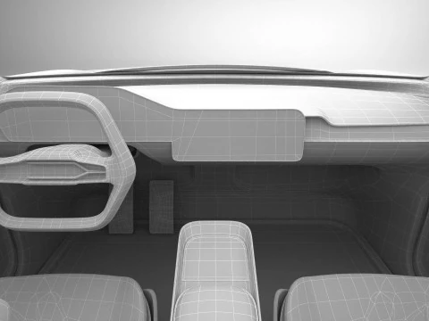 Generic Future EV SUV 2050 3D Model