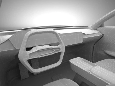 Generic Future EV SUV 2050 3D Model