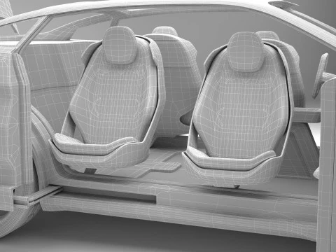 Generic Future EV SUV 2050 3D Model