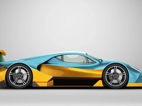 Generic Future EV Supercar 2050 3D Model