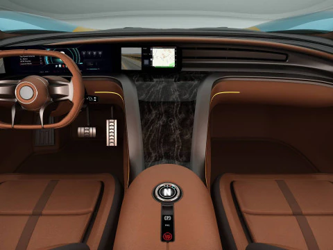 Generic Future EV Supercar 2050 3D Model