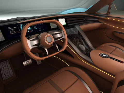 Generic Future EV Supercar 2050 3D Model