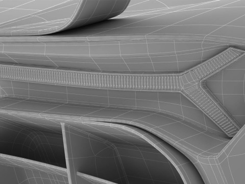 Generic Future EV Supercar 2050 Model 3D