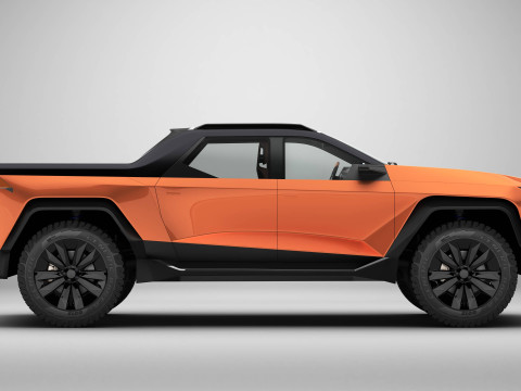 Generic Future EV Pickup 3D Model