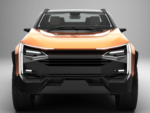 Generic Future EV Pickup 3D Model