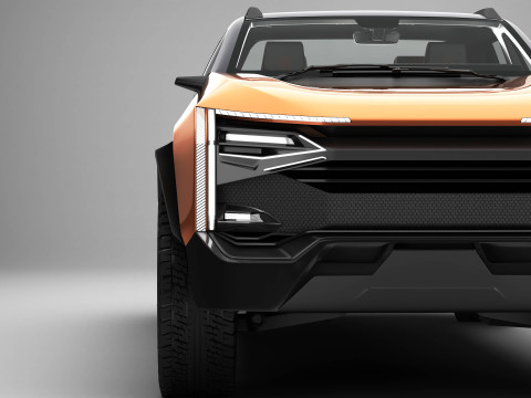 Generic Future EV Pickup 3D Model