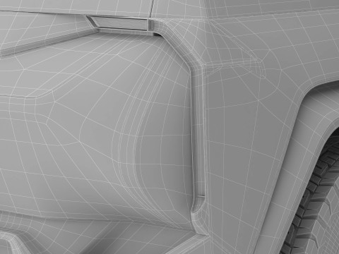 Generic Future EV Pickup 3D Model
