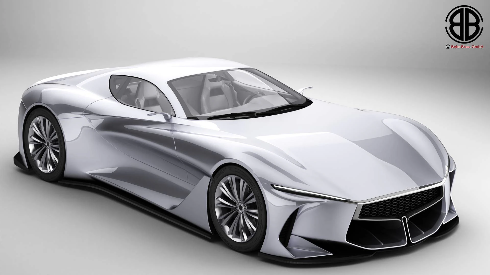 Generic Future EV Sportcoupe 3D Model .c4d .max .obj .3ds .fbx .stl .blend 