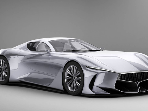 Generic Future EV Sportcoupe 3D Model