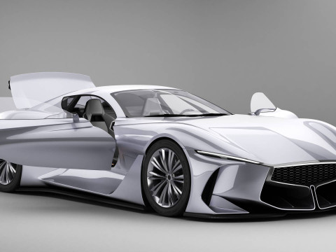 Generic Future EV Sportcoupe 3D Model
