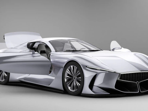 Generic Future EV Sportcoupe 3D Model