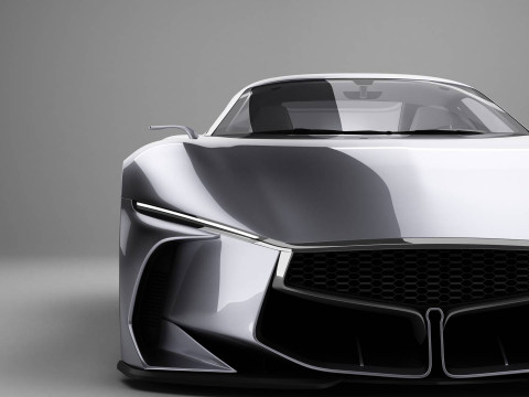 Generic Future EV Sportcoupe 3D Model