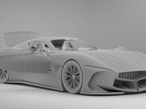 Generic Future EV Sportcoupe 3D Model