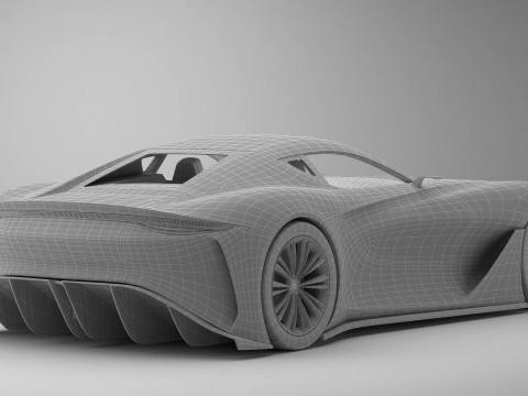 Generic Future EV Sportcoupe 3D Model