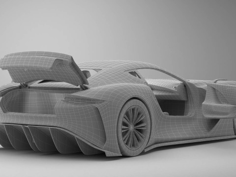 Generic Future EV Sportcoupe 3D Model