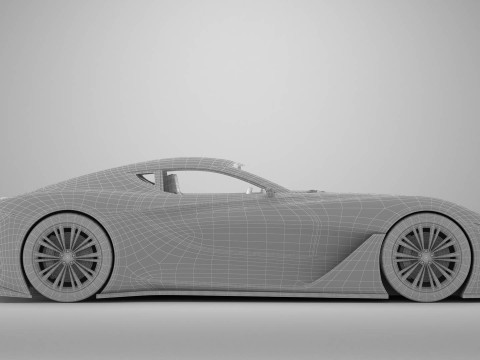 Generic Future EV Sportcoupe 3D Model