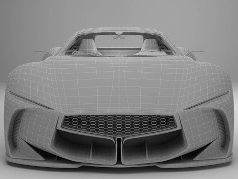 Generic Future EV Sportcoupe 3D Model