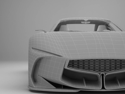 Generic Future EV Sportcoupe 3D Model